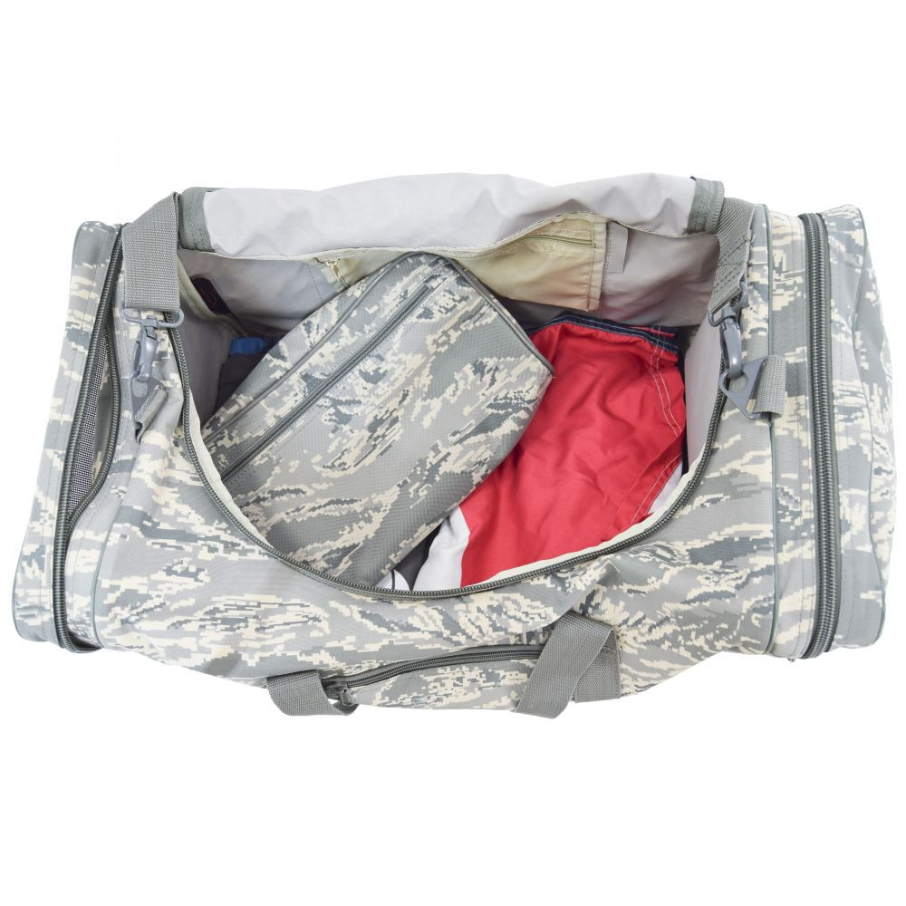 Spacious interior, shown with items packed inside.