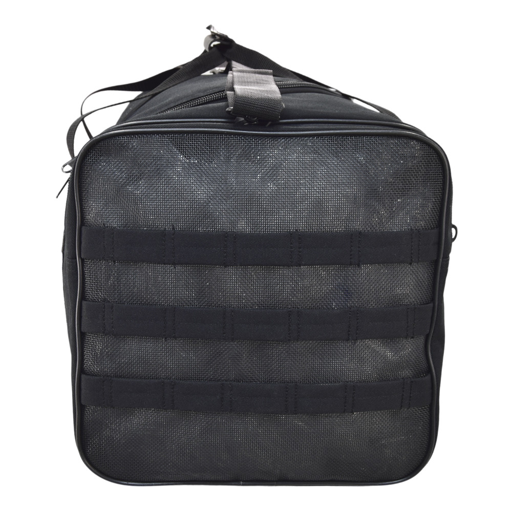 MOLLE webbing on end mesh pocket to attach extra gear.