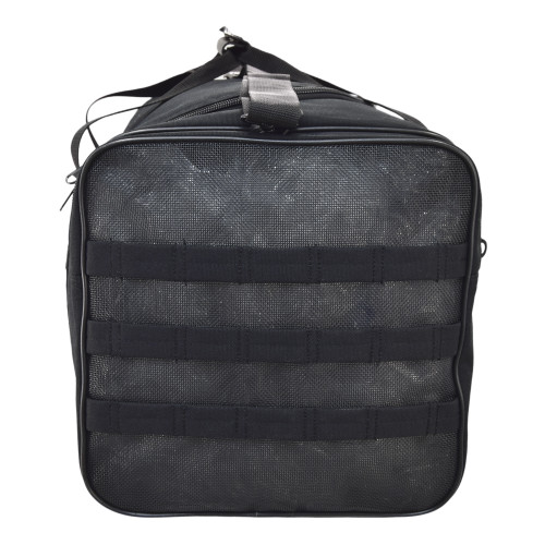 MOLLE webbing on end mesh pocket to attach extra gear.